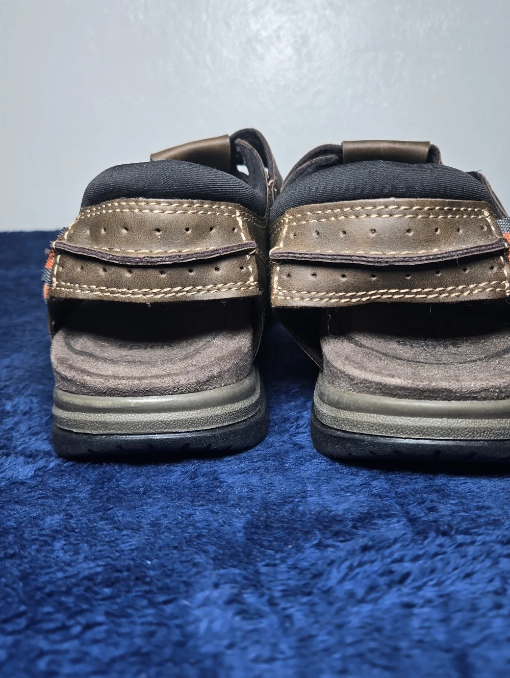 Earth Spirit Mens Fishermen Sandals Gelron Cushion Size 10 Dark Brown NWOT